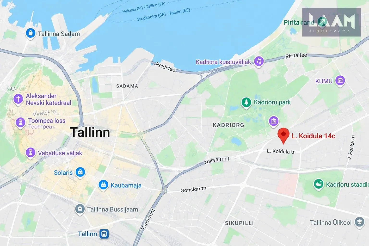 Harju maakond, Tallinn, Kadriorg, L.Koidula 14c — 16